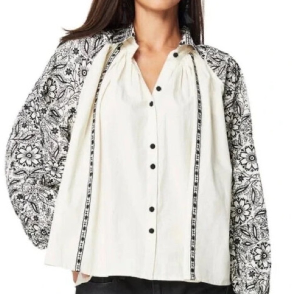 NWOT Roller Rabbit Embroidered Top, Small